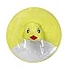 Produktbild Gusspower Kinder Regenmantel Regen Poncho für Mädchen Junge Gelb Dinosaurier Cartoon Hut Magische Hände Frei UFO Kind Regenschirm (Ente, Gelb_M)