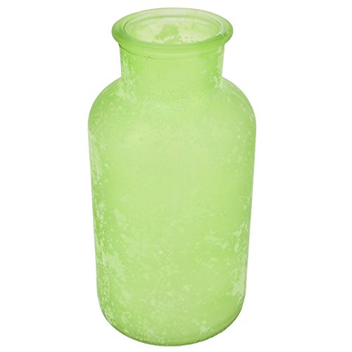 Flasche Deko Vase Glas 17x8x8cm Tischdeko (grün)