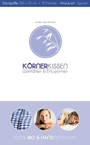 XXL Körnerkissen mit 1500g Haferfüllung – Größe 50x35cm - 3