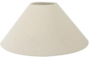 PACIFIC LIFESTYLE Slubby Hopsack Coolie Lampshade | Modern Lamp Shades for Table Lamps and Floor Lamps | Natural Cream Lampshade for Standard Lamps (Coolie, 45cm Diameter)