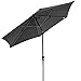 Produktbild Clisto Garten Sonnenschirm, Faltbar Gartenschirm Terrasse Tragbarer Neigbarer mit 275 cm Durchmesser Höhe 248Cm Tilt und Crank Strand Sonnenschutz UV50 + (Schwarz)
