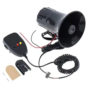 AllExtreme EXLS10H Tone Sound Car Siren 12V Vehicle Horn with Mic Speaker System 30W Emergency Amplifier with Microphone (Model 3)