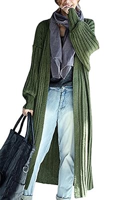 ELLAZHU Femme Casual Cardigan à Manches Longues à Manches Longues GA538 Vert