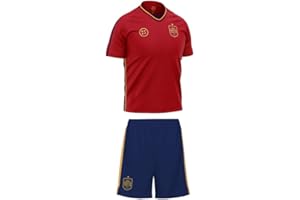 smartketing RFEF - Mini Kit Replica Oficial Selección Española de Fútbol | Primera Equipación España Mundial 2022 - Color Rojo | Talla 4 Años