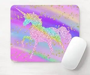 DarkBuck Mouse Pad for Girls Laptop Desktop PC Mousepads Gaming Rubber Base with Anti Skid Smooth Surface Pink Cute Unicorn Mousepad (22 cm x 18 cm) (Unicron Design 7)