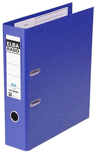 ELBA 100022626 Ordner "rado plast" | 1 Stück | A4 | mit PVC Kunststoff-Folie überzogen | breit | blau