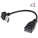 Produktbild superior ZRL® USB 3,0 rechter Winkel 90 Degree Verlängerungskabel Stecker an Female Adapter Cord, Länge: 15cm