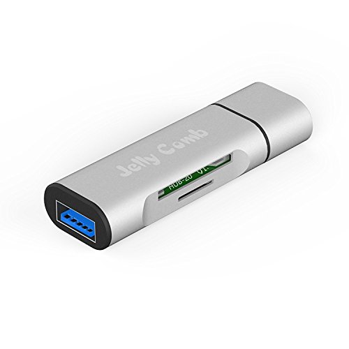 USB C Adapter auf USB 3.0 A mit Kartenleser für Type C Geräte, Jelly Comb 2 in 1 Kartenlesegerät für SD, Micro SD, SDXC, SDHC, Micro SDHC, Micro SDXC - 2