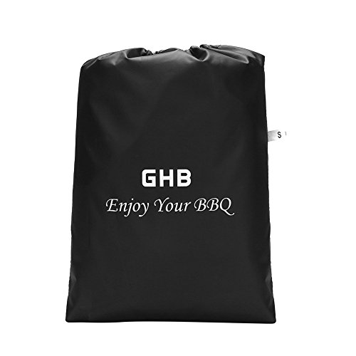 GHB BBQ Grillabdeckung Gasgrill Schutzhülle Abdeckhaube Haube 145 x 61 x 117cm schwarz - 5