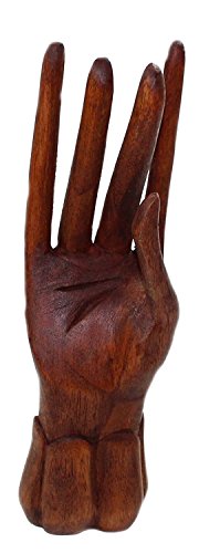budawi® – Schmuckhand 2er-Set aus Sonoholz, Ringhalter Hand aus Holz, Schmuckständer Schmuckhalter - 3