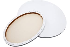 LTKJ 1 confezione di tela bianca per artisti, 30 x 40 cm, con cornice allungata, pannello ovale per pittura a olio acrilica