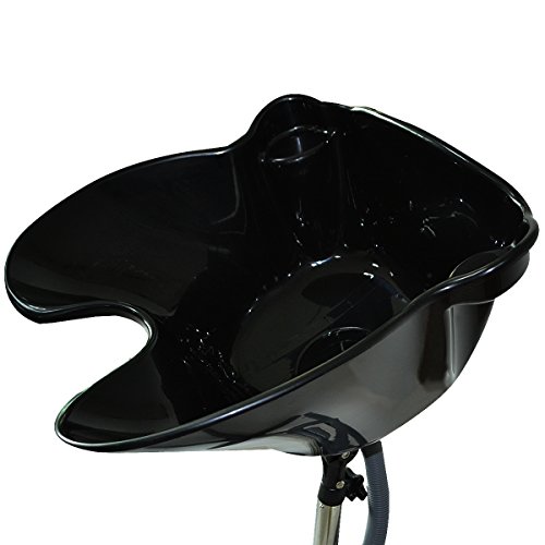 Friseur Waschbecken Rückwärtswaschbecken Mobiles Waschsessel Schwarz - 4