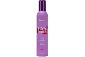 Fanola FanTouch Curl Passion, Mousse Disciplinante per Capelli Ricci Naturali o Trattati, Azione Fissante per Ricci Morbidi ed Elastici, 300 ml