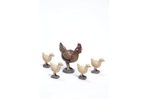 TRICICLO EDITORES Gallina y Pollitos | Animales para el Belén 1 |Figuras de Belén |Serie 11cm| Diseñadas por José Luis Mayo |Decoración Navideña |Nacimiento| Cabra |Gallinas| Burro| Cerdo| Pollitos | Cabritillo