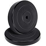 Gallant Weight Plates 10kg x2 Standard 1 Inch Vinyl Plates Discs 20kg Set For Free Weights Lifting Dumbell Barbell Home Fitness Exercise Equipment