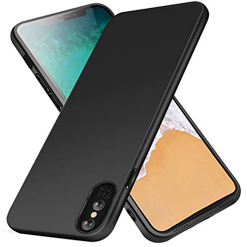 VIVK Funda Carcasa iPhone x iPhone XS, Fundas Carcasas Case Caso para iPhone XS iPhone x, Negro, Ultra-Delgado, Anti-Rasguño, Anti-Golpes, Anti-Estático, Ligera, Ajuste, Skin Series