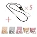 Produktbild CHRISLZ 10 PCS Handy Lanyard Phone Ring Halterung Abnehmbare Lange Lanyard Zertifikat Lanyard Hanging Neck Ring Multifunktionale Lanyard Telefon Umhängeband Drehen Ring Stick Finger Grip Hook