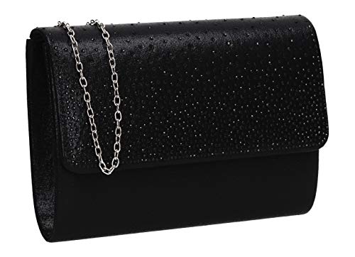 Preisvergleich Produktbild Swankyswans Clutch Bernette mit Strasssteinen, Schwarz