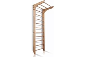 SportBaby - EU Warehause Espaldera para Gimnasio Kinder-1-240 Escalera Sueca, Niños de Juegos, Espaldera de Fitness, Complejo Deportivo de Gimnasia, Barras - Certificado, almacén de la UE