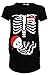 Happy Mama. Woman's Maternity Tattoo Mom Baby Pirate Skeleton T-shirt Tee. 185p (Black, UK 10/12)