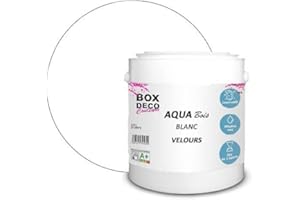 BOX DECO COULEURS Vernice mobile legno acrilico aspetto velluto-raso Aqua Legno - 2,5 L/ 25 m², bianco