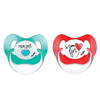 dodie Sucette Duo Physio Messages Cœurs P45 6+ Mois