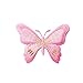 Produktbild 10 pieces Lovey Schmetterling-Applikation Eisen auf Patch für Crafts Jeans Kleidung Kinder Sew auf Kleid Jacke Rucksack Schal Kissen Aufnäher 4 cm, rose, XS