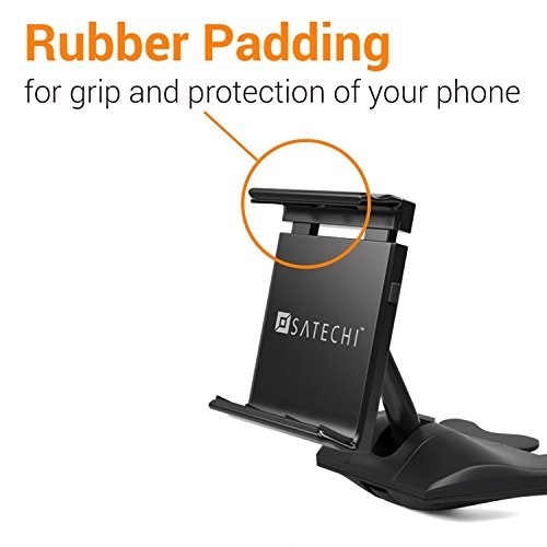 Satechi Supporto Universale Smartphone per Lettore CD Auto per iPhone 7 Plus, 7, 6 Plus, 6, 5S, 5C, 5, 4S, 4, Samsung Galaxy S5, Note 3, Nexus 5, S, HTC One X, S, Motorola Droid Razr HD, Maxx, Nokia Lumia 920, LG Optimus G