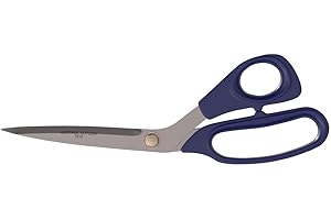Klein Tools 7310 Heavy-Duty Bent Trimmer Scissors, Made in USA, 11-Inch Large Stainless Steel Ambidextrous Snips with Long Blades and Bent Handles for Professional and Household Use