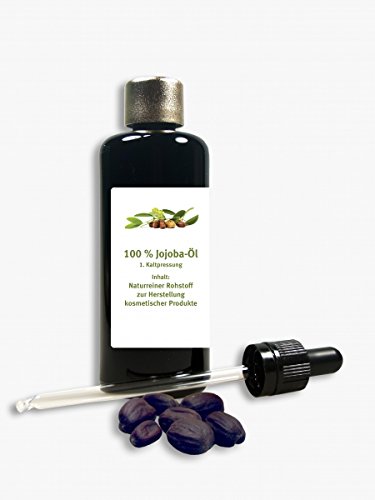 Preisvergleich Produktbild Jojobaöl 100%, 200 ml, kaltgepresst, Glasflasche