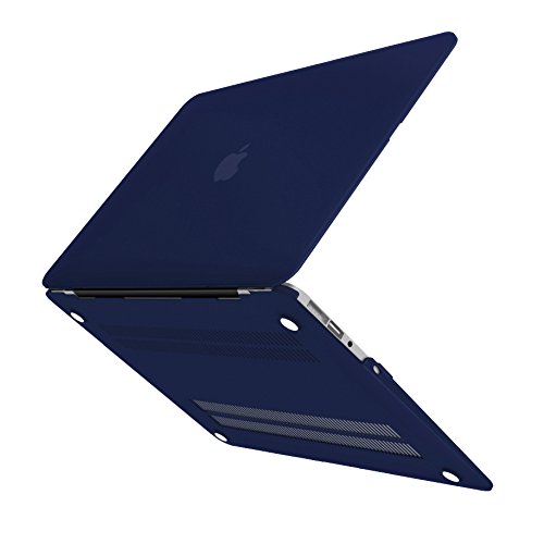 Case MacBook Air 13 Hülle Navy Blau ,iCasso Reines Farbe design Ultra Slim Dünn Kratzfeste Matt Rutschfest Hartschale Kunststoff Schutzhülle Snap Case für MacBook Air 13 Zoll (Modell: A1369 / A1466) - 4