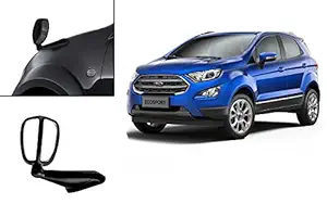 Auto Pearl Front Fender Wide Angle Mirror Bonnet Mirror for Ecosport 2017 (Small, Black)