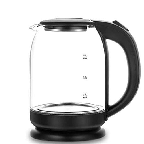 Juli&M 1.8L Grande Capacit des Mnages De Verre Bouilloire lectrique, Boil Rapide, clairage Bleu LED, sans Fil, Faire Bouillir La Protection Sec Et Arrt Automatique, Tension: 220V-240V