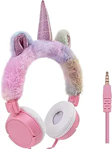 VERENO Unicorn Headphones for Girls Headphones for Girls Headphones with Mic for Girls Headphones with Mic for Girls Kids Headphones with Mic Kids Headphones with Mic Girls Headphones