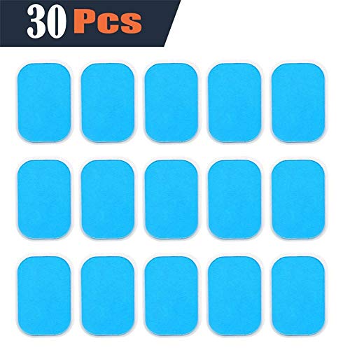 ZHENROG EMS Électrodes de Remplacement en ABS, ABS d'entraînement de Remplacement de Gel Tonique Ceinture Abdominale Muscle Toner Lot de 30 Gel