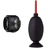 Hohe Lichtstärke von 1:1,8 Nikon AF-S DX Nikkor 35mm 1:1,8G Objektiv (52mm Filtergewinde) Luftbläser zur Reinigung von Kameras und empfindlichen Elektronikgeräten, Schwarz