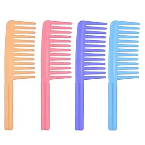 Brigand Fashion Beautiful Stylish Thick Colorful Hair Comb Wide Teeth Hair Big Shampoo Comb for Girls and Womens (Multi-color) (Teeth Hair Comb 2)
