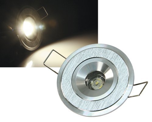 Preisvergleich Produktbild LED-Einbaustrahler McShine ''LES-170''. 1W LED. 67mm-Ø. warmweiß