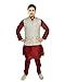 JBN Creation Men Maroon Raw Silk Kurta Pyajama With Matka Silk Jacket RS.1199.00