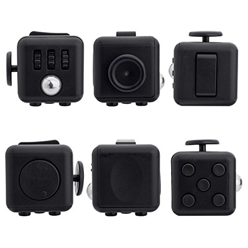JuYi Fidget Toy Cube Relieves Stress And Anxiety for Children and Adults (Black) JuYi Fidget Toy Cube Relieves Stress And Anxiety for Children and Adults (Black)