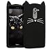 Produktbild kwmobile Hülle für Huawei Honor 6X / GR5 (2017) / Mate 9 Lite - TPU Silikon Backcover Case Handy Schutzhülle - Cover Katze Design Schwarz Weiß