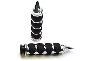 YANG HUA argento 1 Pair 7/8 ''22mm Maniglia Moto Personalizzato Chrome Alluminio Manopole per Chopper Cruiser Manubrio