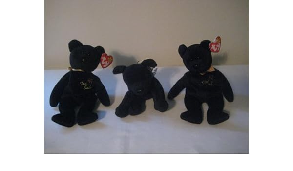 the end black bear beanie baby