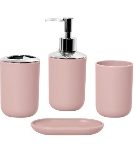 Cushionmania - Set di 4 accessori per bagno quadrati