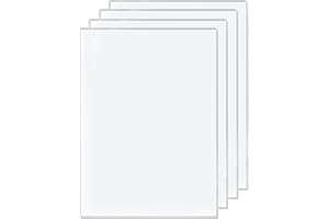 FWEEK 4 Stück A3 Acrylplatte, 420 x 297 mm Transparente Kunststoff Acrylplatte A3 3mm dick, Transparente Kunststoffplatte Acrylplatten für Dekoration, Display, Bilderrahmen, Malerei