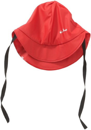 Playshoes Girl's Kids Waterproof Rain with Cotton lining Hat, Red, Small (Manufacturer Size:47cm)