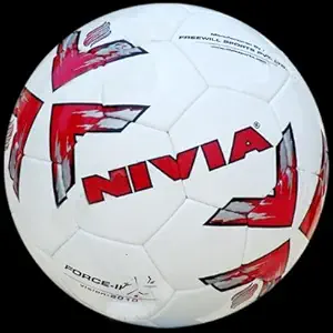 Nivia Force Futsal Rubber Football, Size 4 (White)