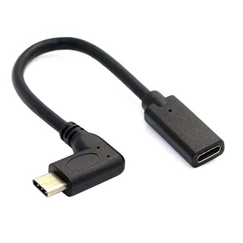 CY 90 Grad rechts abgewinkelt usb-c USB 3.1 Typ C Stecker auf Buchse Verlängerung Daten Kabel für MacBook Tablet 20 cm - 2