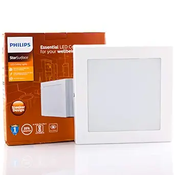 Philips StarSurface 12-Watt LED Ceiling Light (Cool Day Light, Square)
