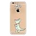 Price comparison product image iPhone 6 Gel Case 4.7 Inch,iPhone 6s Clear Case with Design, Vioela Funny Cute Dinosaurs and Scissors Colorful Pattern Perfect Fits Flexible Soft Transparent TPU Rubber Bumper Crystal Skin Shell Protective Back Case Cover for Apple iPhone 6/6S 4.7 Inch with Free Stylus